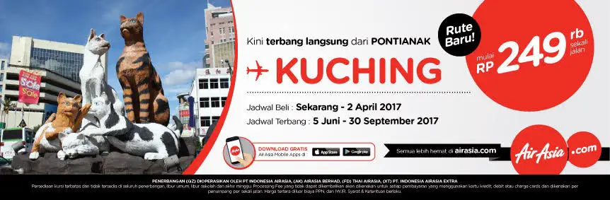 AirAsia Kini Terbang Terus Dari Kuching Ke Pontianak