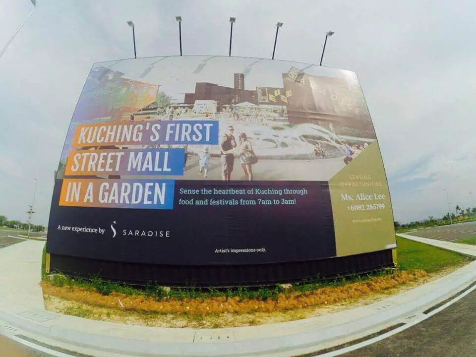Street Mall In A Garden Yang Pertama Di Kuching Akan Dibuka