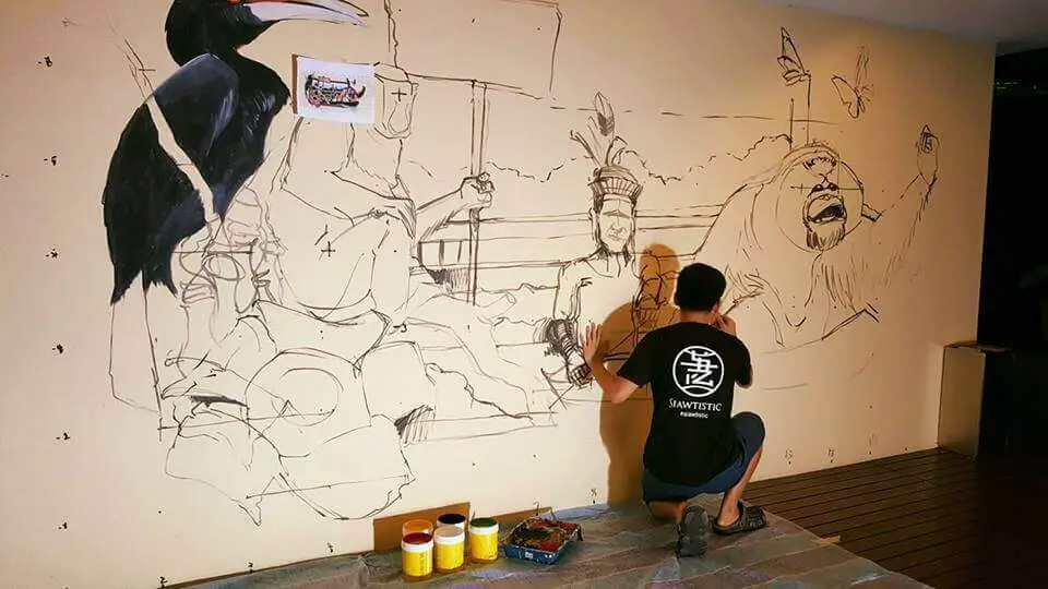 Pelukis Mural Dari Kuching Ini Dipilih Untuk Mengharumkan Nama Malaysia Di Melbourne