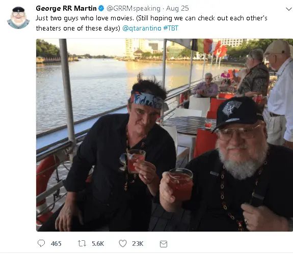 Gambar R.R Martin Dan Quentin Tarantino Di Kuching Tular