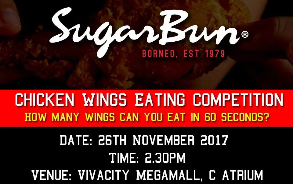 Sugarbun Anjurkan Pertandingan Makan Chicken Wing, Khas Buat Foodie Macam Anda