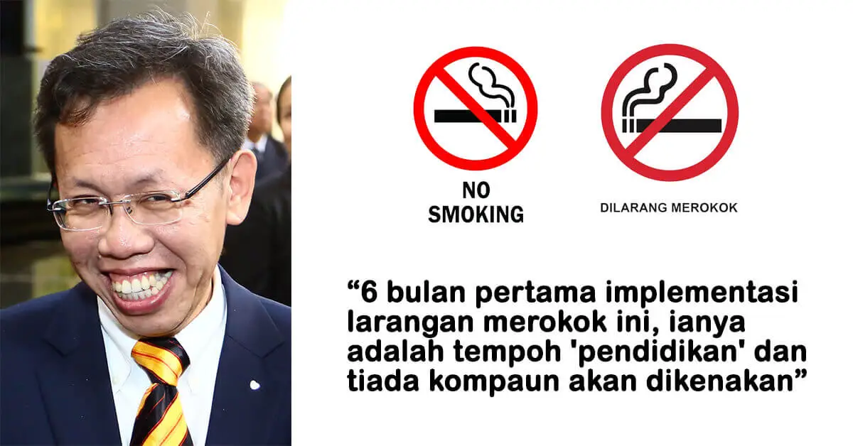 Larangan Merokok Di Kedai Makan Di Sarawak Bermula 1 Mac 2019