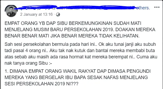Ahli PAS Direman Kerana Doakan Ahli Parlimen Mati