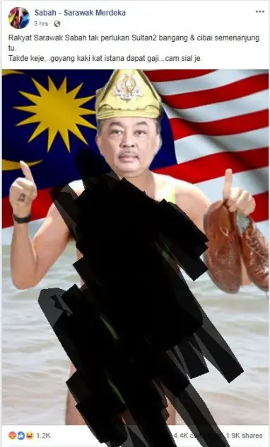 Kecoh!Page FB Sabah Sarawak Merdeka HINA YDP Agong Malaysia