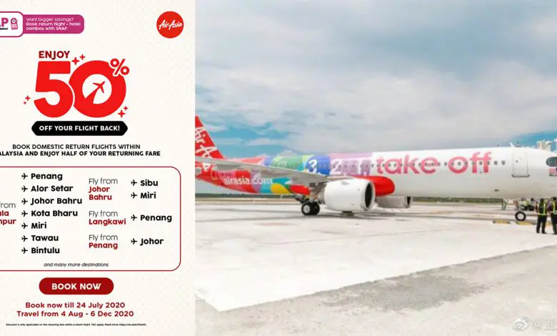 Permintaan Meningkat, AirAsia Tawar Promosi Diskaun 50% Untuk Penerbangan Pulang