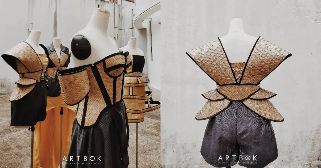 Guna Tikar Bemban Iban Buat Gaun, Idea Kreatif Pereka Muda Ini Curi Perhatian